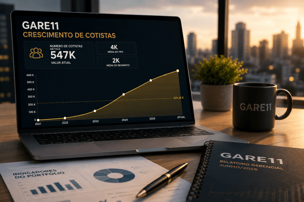 Crescimento do número de cotistas do GARE11 entre 2021 e 2026